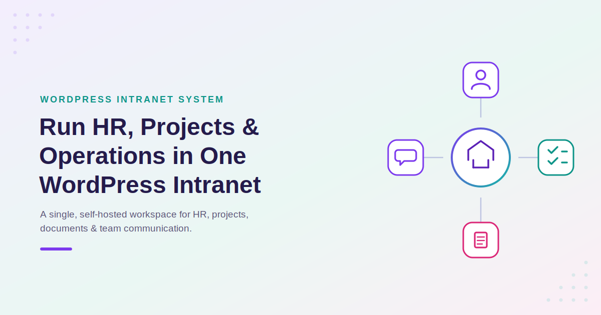 WordPress Intranet for HR, Projects & Team Management